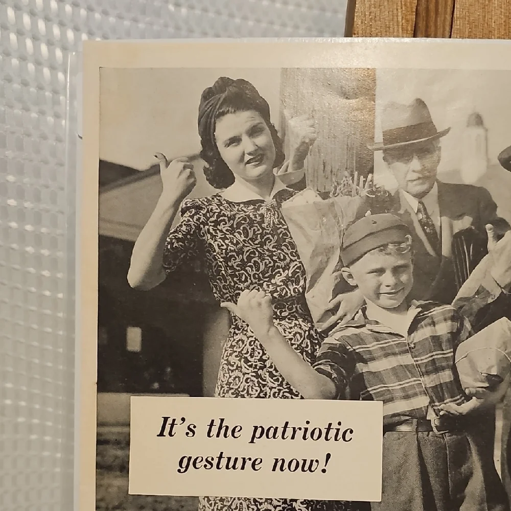 VintaPatriotic BF Goodrich Advertisement  1942 - Back Pepsi Cola Soglow Cart